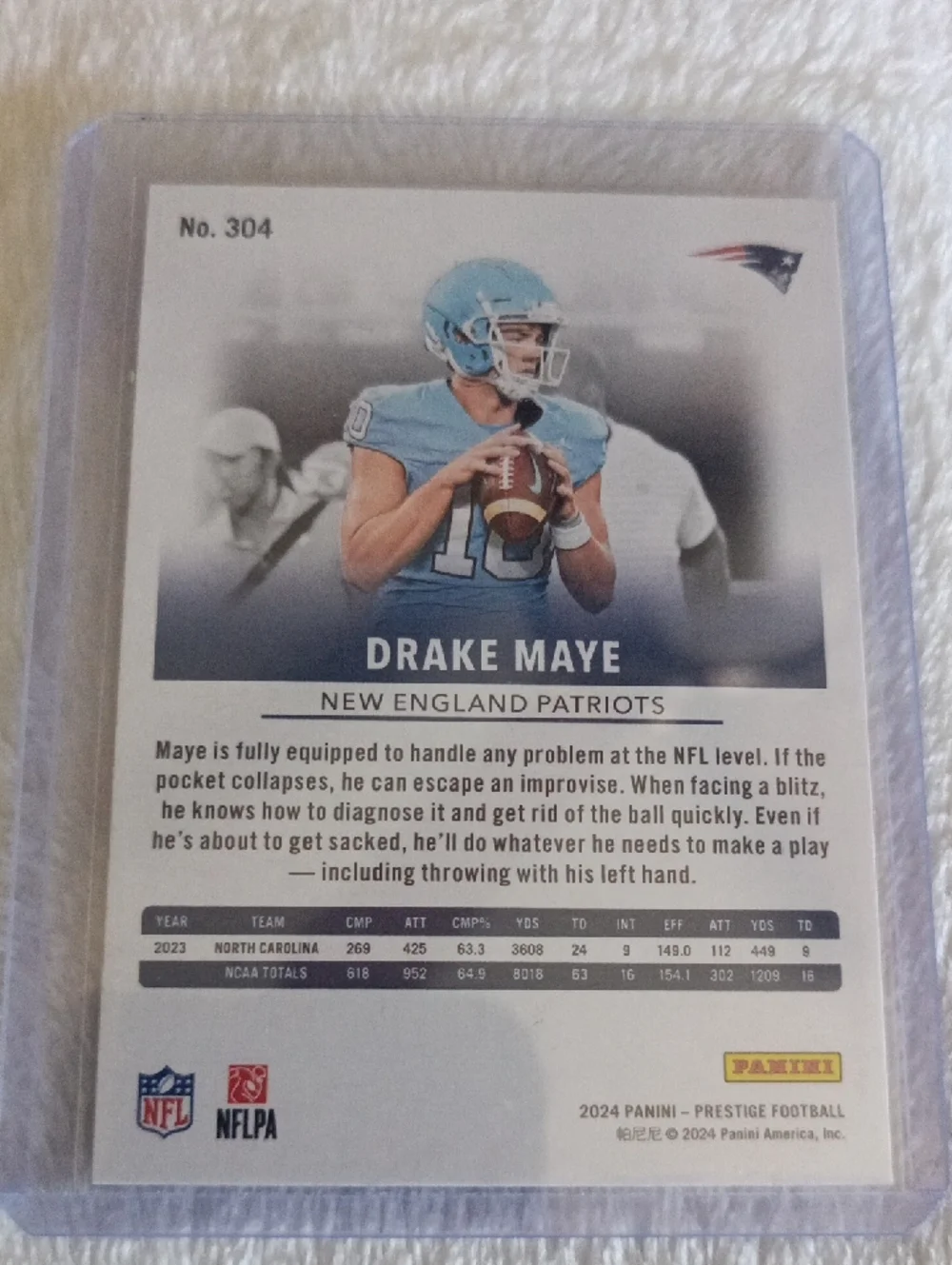 Drake Maye Rookie #304 - Picture 2 of 2